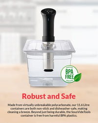 Sous Vide Container Water Tank Compatible with Inkbird ISV-1000 CLEAR 11.6L