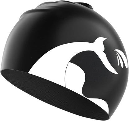 Adult Waterproof Swimming Cap Elastic Silicone Swim Hat for Long Hair â Extra Large