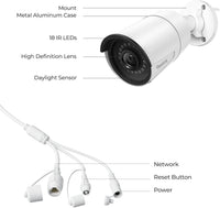 Reolink 5MP PoE CCTV Camera with Human/Vehicle Detection, IR Night Vision, IP67 Waterproof Time Lapse Audio Recording, RLC-510A