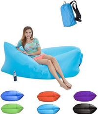 ZTOONE Inflatable Lazy Sofa Bed Air Lounger Sofa with Carry Bag, Inflatable Float for Swimming Pool Inflatable Mattress for Swimming (Pink)