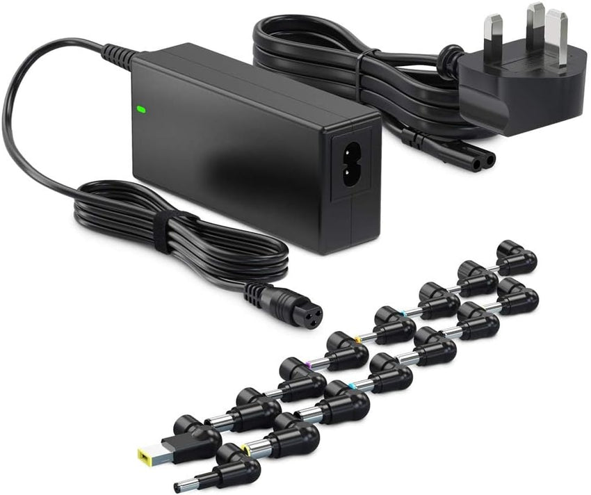 Zolt 65W Universal Laptop Charger UK AC Power Adapter for HP Dell Acer Asus Samsung Gateway Charger 15V 16V 18.5V 19V 19.5V 20V DC Power Supply with 15 Tips