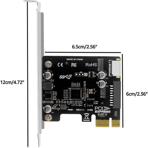 PCI-E to USB3.0 Type-E Front Panel Internal Expansion Card 5G PCI Express X4 X8 X16 to USB3 19P Type C Front Adapter pcie type c adapter