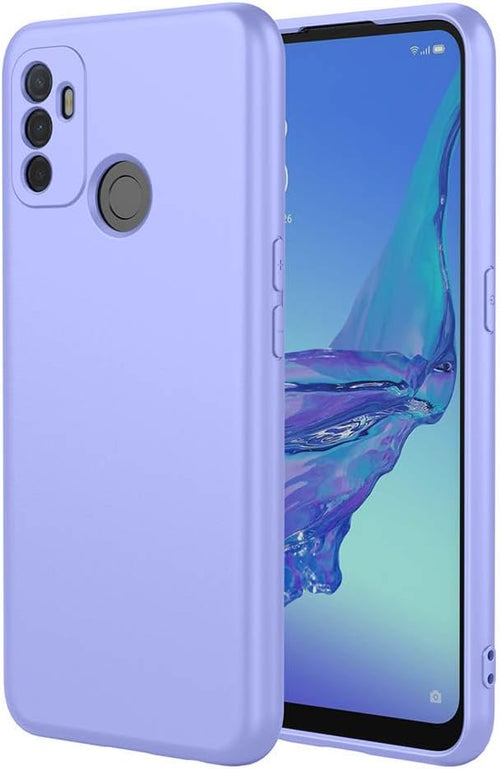 SEAHAI Case for OPPO A53S / OPPO A53, Ultra Thin Silky-Soft Touch Liquid Silicone Phone Cover with Shockproof Airbag Design, Premium TPU Bumper Fashion Case - Purple