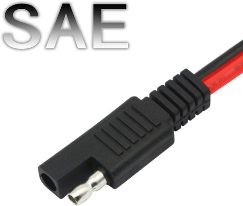 CERRXIAN 14AWG SAE to Cigarette Lighter Socket 12V-24V Extension Cable Extension Charging Cable, Car Cigarette Lighter Female Socket to SAE Quick Disconnect Adapter