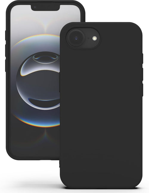 YATWIN Silicone Case for iPhone 16e, iPhone SE4 2025, Soft-Touch, Shockproof, DustProof, Antiskid Phone Cover for Apple iPhone SE 4th Generation - Black