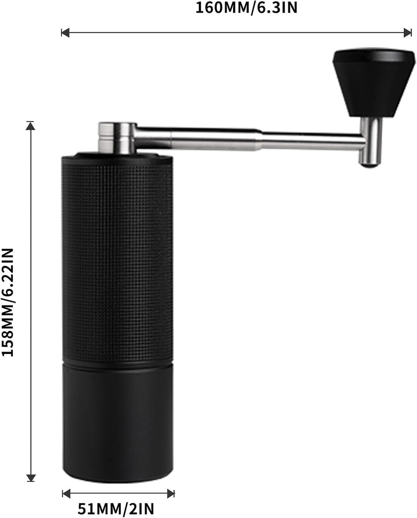 TIMEMORE Manual Coffee Grinder All-Metal Portable Design Black