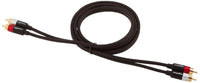 Amazon Basics 2 RCA Audio Cable for Amplifier,Active Speakers or Subwoofer with Gold-Plated Plugs, 1.22 m, Black