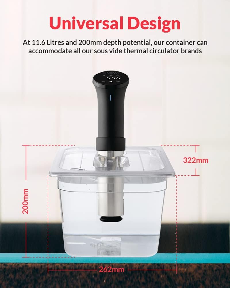 Sous Vide Container Water Tank Compatible with Inkbird ISV-1000 CLEAR 11.6L