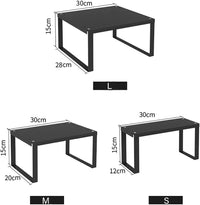 YunNasi Stackable Stainless Steel Cabinet Shelf Kitchen Organizer â 30x28x15cm