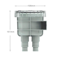 4.3in Intake Sea Water Strainer Filter Engine Protect Cleaner Cooling for 1/2in 5/8in 3/4in Hos