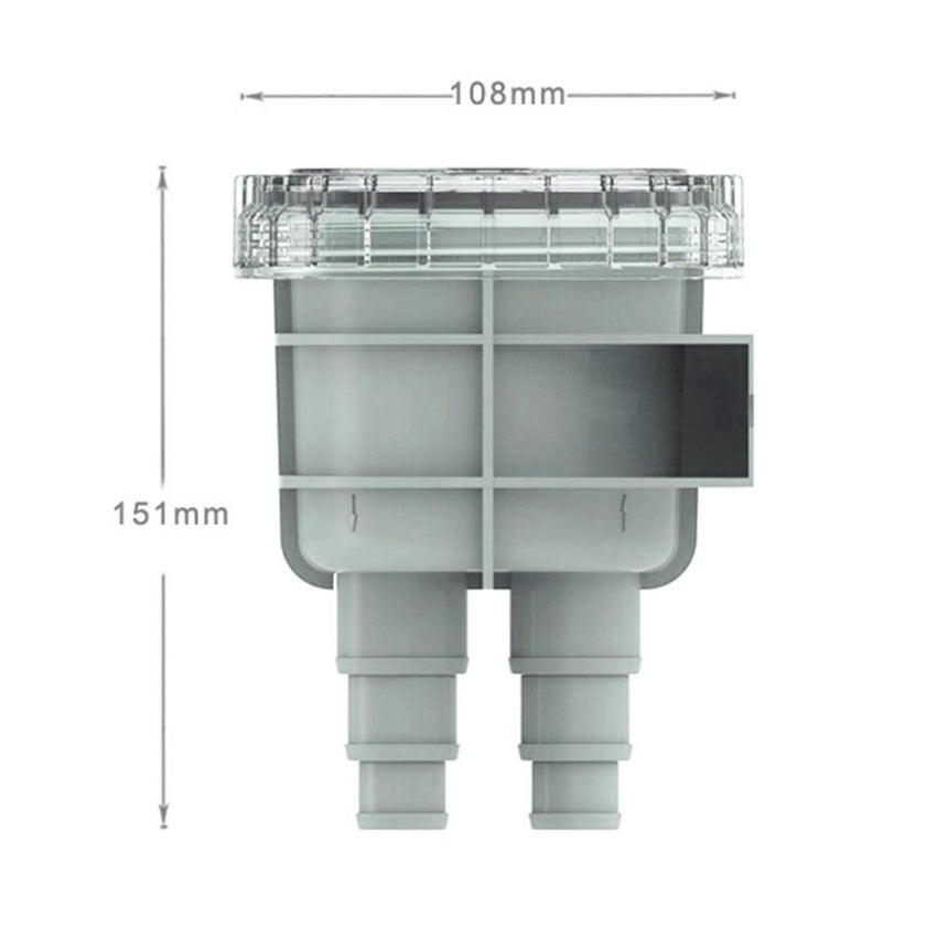 4.3in Intake Sea Water Strainer Filter Engine Protect Cleaner Cooling for 1/2in 5/8in 3/4in Hos