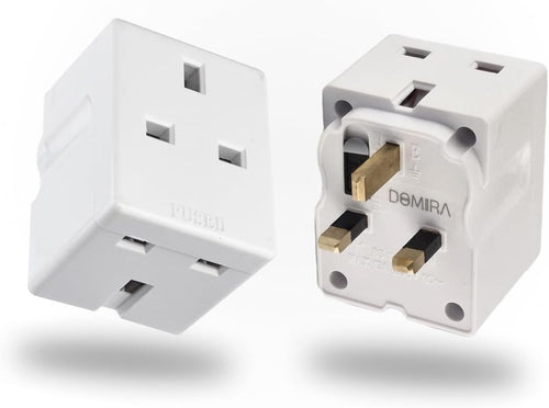 3 Way Power Adapter | Double Plug Adapters UK | Multi Socket Plugs Extension | Double Plug Socket | 3 Way Plug Adapter | Heavy Duty 13A Fuse