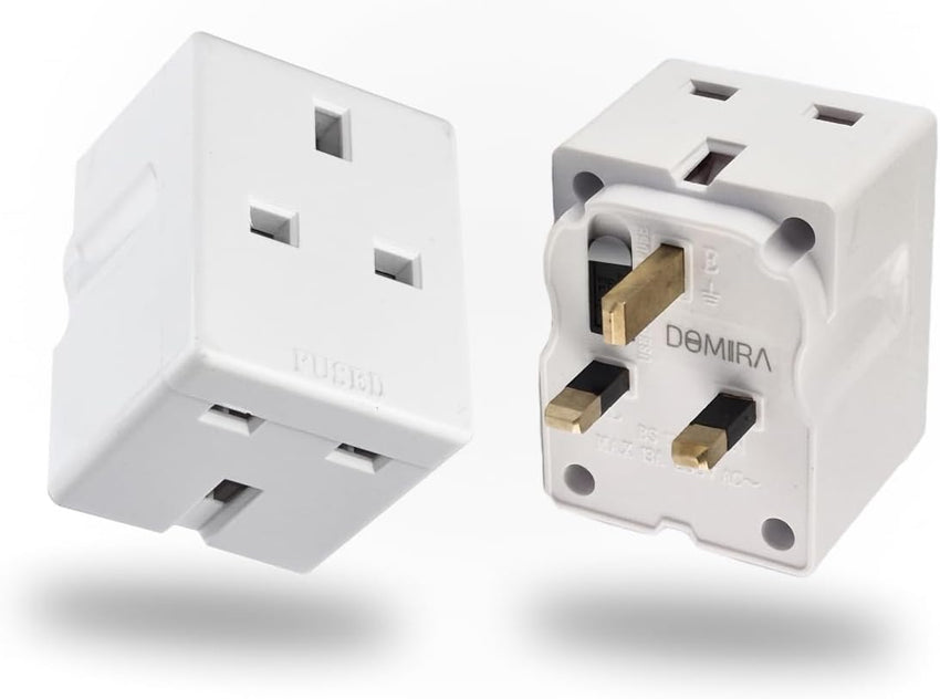 3 Way Power Adapter | Double Plug Adapters UK | Multi Socket Plugs Extension | Double Plug Socket | 3 Way Plug Adapter | Heavy Duty 13A Fuse
