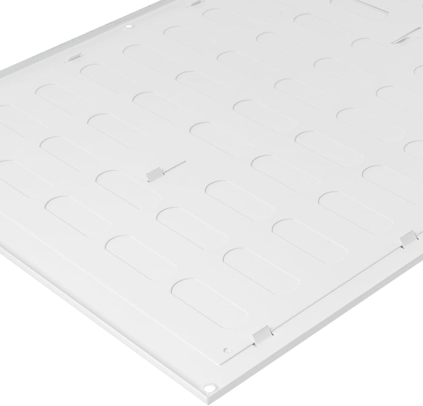 Repa Market 16" x 12" Inch (Outer Dimensions) White Adjustable Air Wall Vent Cover - Indoor Outdoor Metal Grille Heating Cooling Ventilation for Home Garage Shed Open and Close Register (400 x 300 mm)