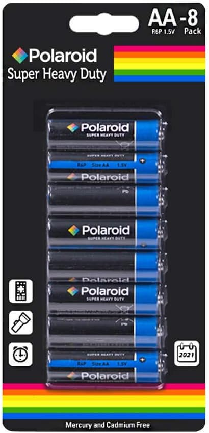 Polaroid 8PK AA Heavy Duty Battery