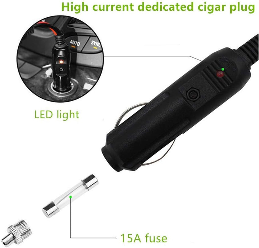 Dongge Car replacement 12V / 24V cigarette lighter plug with lead and wiring single head terminal Cigarette lighter DIY power cord