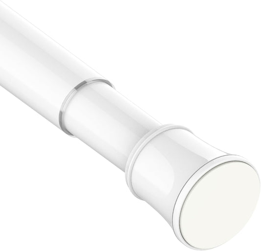 1PC Extendable Curtain Tension Pole No Drill Telescopic Shower Curtain Pole Adjustable Shower Curtain Rail for Eyelet Curtains, Bathroom, Bedroom (170-260CM/67-103Inc, White)