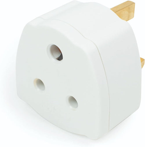 Status India to UK Power Adaptor, India to UK Travel Adapter for Visitors, White, Pack of 1 (INDIATOUKTAB112)