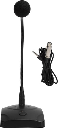 Gooseneck Conference Microphone Desktop Capacitive Push to Talk with 5m XLR Cable Wired