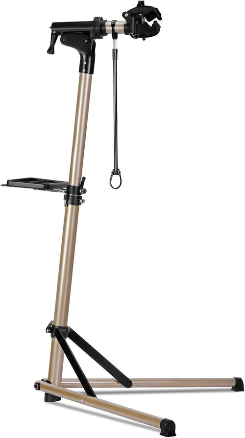 Urban Deco Bike Repair Stand Premium Aluminum Bike Stand for Maintenance, 110lbs Capacity, Height-Adjustable, 360Â° Rotatable Clamp, Tool Tray Included