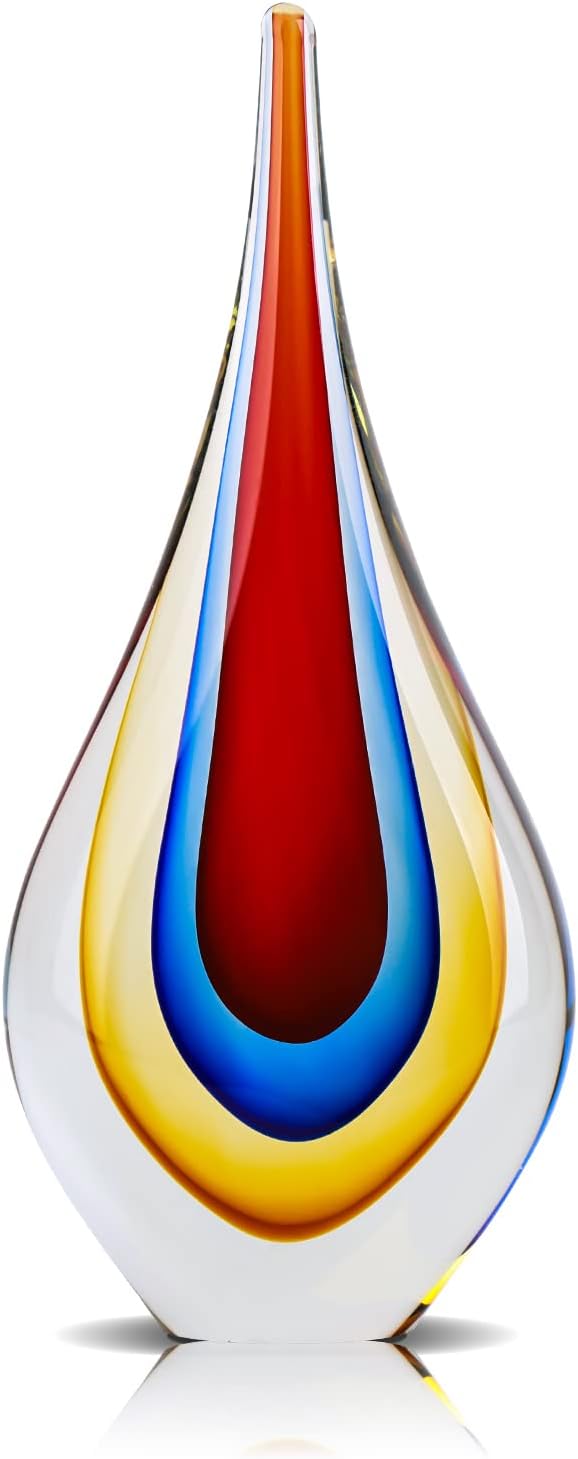Handmade Murano-Style Glass Sculpture Paperweight Decorative Figurine - Handmade