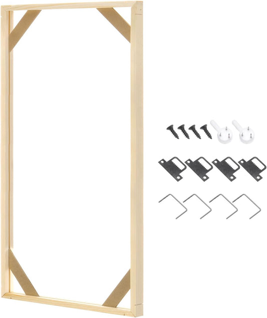 Canvas Stretcher Bars DIY Removable Wooden Frames Kit for Oil Paintings â 18x24 inch