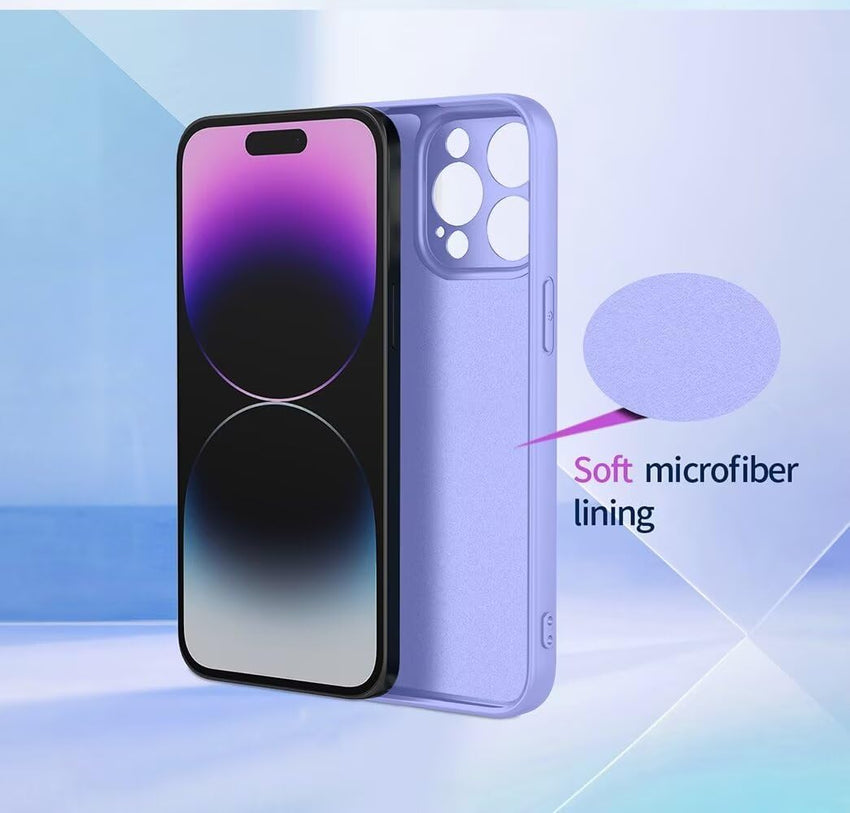 SEAHAI Case for OPPO A53S / OPPO A53, Ultra Thin Silky-Soft Touch Liquid Silicone Phone Cover with Shockproof Airbag Design, Premium TPU Bumper Fashion Case - Purple