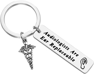 Audiologist Keyring Funny Thank You Gift â Silver
