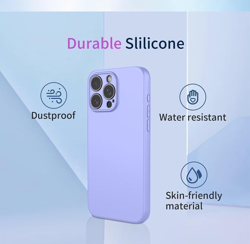 SEAHAI Case for OPPO A53S / OPPO A53, Ultra Thin Silky-Soft Touch Liquid Silicone Phone Cover with Shockproof Airbag Design, Premium TPU Bumper Fashion Case - Purple