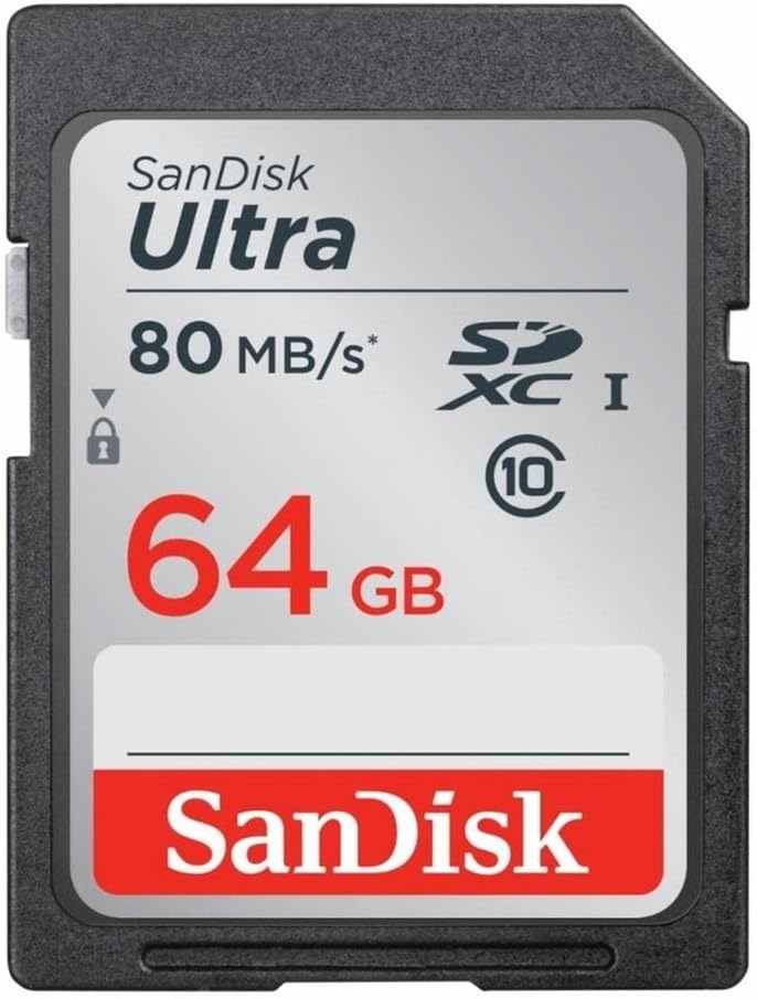 SanDisk Ultra SDXC Memory Card 64GB Class 10 U1 â Black/Grey
