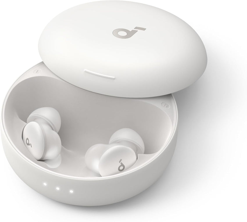soundcore Sleep A30 by Anker, Ultra-Comfortable Earbuds for Side Sleepers, Dedicated App, Sleep Monitoring, Soothing Sound Masking Technology for All-Night Rest (White)