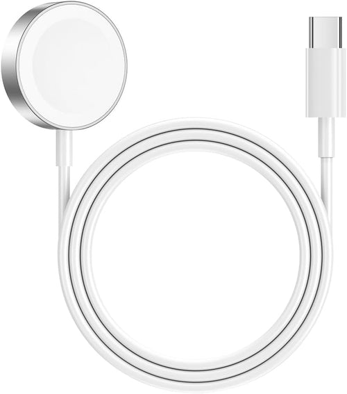 AOOZTO for apple Watch Charger to USB-C [Certified] Fast Wireless Magnetic Portable Compatible with Apple Watch Series 9 8 SE Ultra,Ultra2,38/40/42/44mm(1 m),white (White)