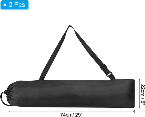 PATIKIL 28x8 Inch Camp Chair Replacement Bag, 2 Pack Nylon Folding Camping Chair Carry Bag Tripod Case Bag with Handle for Outdoor Camping, Black
