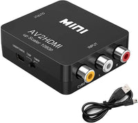 Gamer Gear RCA to HDMI Adapter, Compatible with PS1, PS2, Wii, SNES, N64, Xbox, DVD, VHS, VCR - AV to HDMI Converter, Supports PAL/NTSC - 1080P HDMI Output with USB power cable