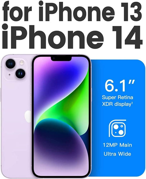 W7ETBEN iPhone 14 Wallet Case, iPhone 13 Case with Kickstand Built-in Mirror Shockproof Card Holder Cover for Apple iPhone 14 (2022) 6.1" /iPhone 13 (2021) 6.1 Inch (Rose Gold)