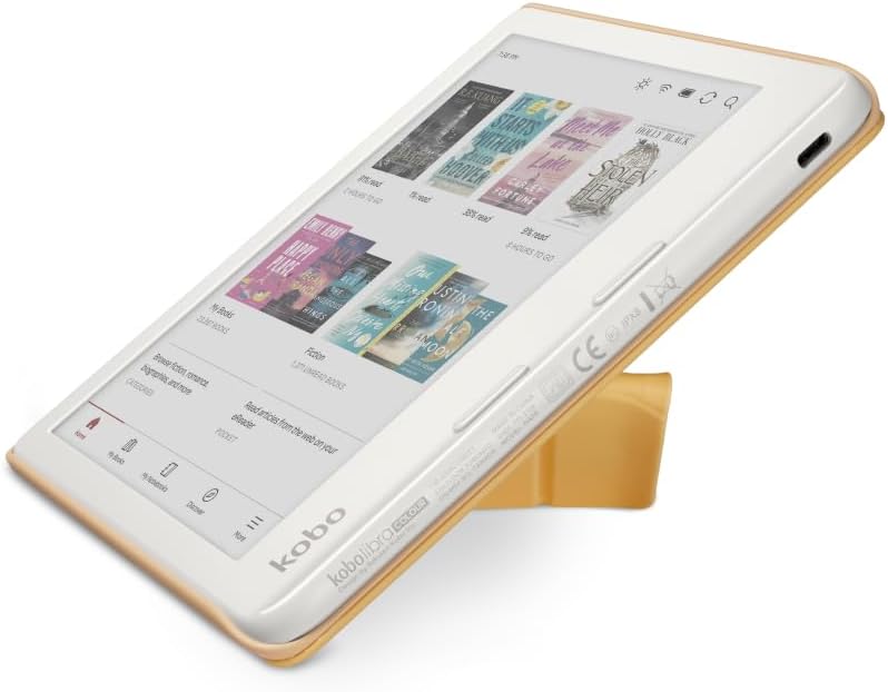 Kobo Libra Colour SleepCover Case | Butter Yellow | Sleep/Wake Technology | Built-In 2-Way Stand | Vegan Leather | Compatible with 7" Kobo Libra Colour eReader