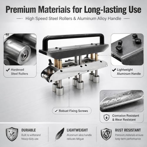 Sheet Metal Bender, 3 Station Edge Roller Bender, Roofing Sheet Metal Bending Tool for 0-90 Degree Angle 130Mm Bending Metal Roofing for Metal Roofing