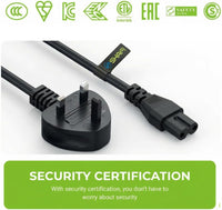 SHAFI(R) 5M Figure 8 Power Lead - 2-Pin IEC-C7 Universal 3-Pin UK Plug Power Cable - AC Mains Power Cord Compatible PS5 Power Cable UK Xbox Series X Soundbar LG Sony Samsung TV and Speakers - 5 Meter