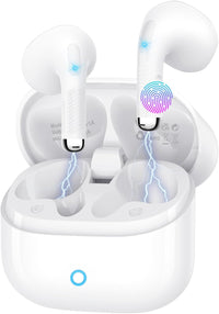 Wireless Earbuds, Bluetooth 5.4 with 50H Playtime, 6 ENC Noise Cancelling Microphone, HiFi Stereo Deep Bass Sound, IP7 Waterproof Ultra-Light In-Ear Headphones for Sports Running Gym