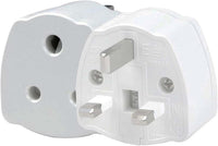 India To UK Adapter, 2PCS India To Uk Plug Adapter For Business Family Travel Outdoor, India To Uk Plug Adapter 3 Pin With 5A Fuse For Business Family Travel Outdoor (White)