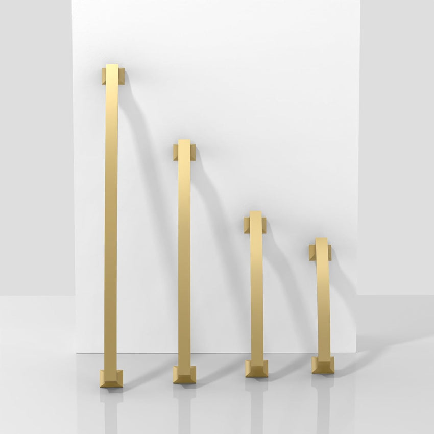 Cabinet Pulls 10-Pack Brushed Gold 192mm Zinc Alloy Kitchen Handles Brushed Gold 192mm