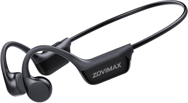 Bone Conduction Bluetooth 6.0 Open-Ear Sport Headphones Sweatproof Black
