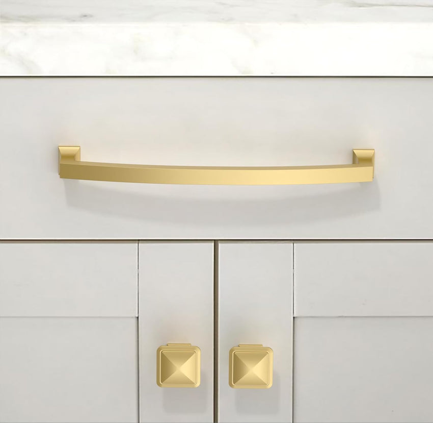 Cabinet Pulls 10-Pack Brushed Gold 192mm Zinc Alloy Kitchen Handles Brushed Gold 192mm