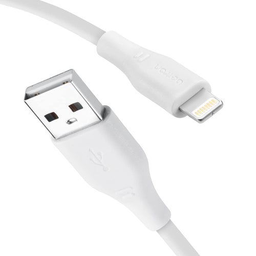 Betron USB to Flat Cable Compatible with iPhone, 1 Metre, White