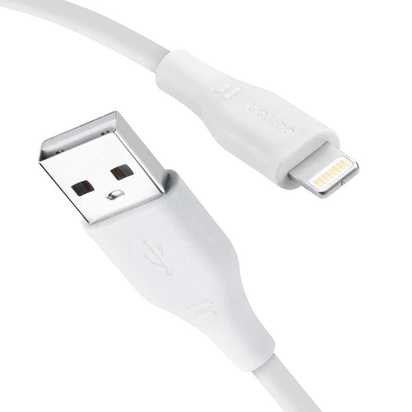 Betron USB to Flat Cable Compatible with iPhone, 1 Metre, White