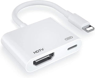 HDMI Adapter for iPhone and iPad, 1080P i-Phone to HDMI Adapter [Apple MFi Certified] Sync Screen Video & Audio Digital AV Converter for iPhone, iPad, iPod on HDTV/Projector/Monitor, No Power Need