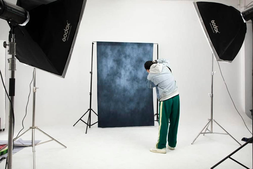 Kate Portrait Backdrop Blue Studio Photography Background 2x3m Art Photography Background Magazine Advertisement Shooting Photo Booth Youtube Video Backdround Baby Photocall Shooting