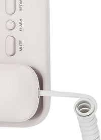 Cocoarm Corded Landline Phone, ABS Material, Wall/Table Mount, No Battery Required, UK Telephone Line (White)