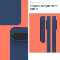 YATWIN Silicone Case for Google Pixel 10 Pro XL, Soft-Touch, Shockproof, DustProof, Antiskid Phone Cover for Google Pixel 10 Pro XL - Dark Blue