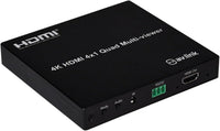 AV:Link | 4K HDMI Multi-viewer 4x1 | Seamless HDMI Switching with IR Remote, Multiple Display Options for CCTV, Gaming, Hospitality, and Entertainment